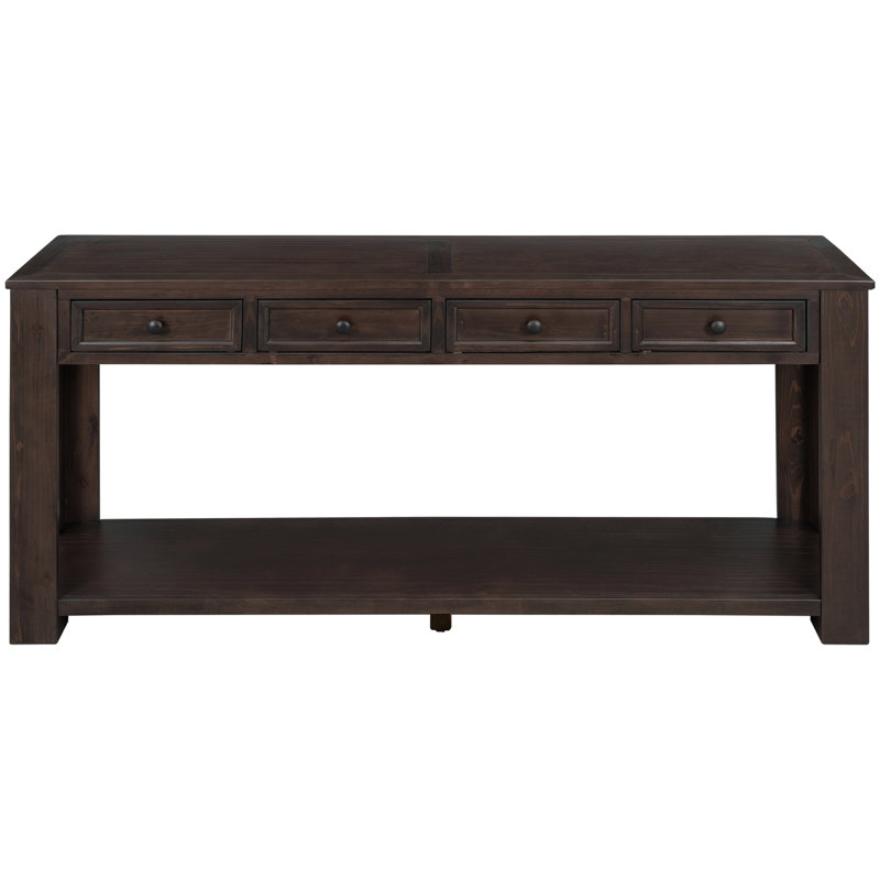 Console / canapé avec tiroirs de rangement et tablette inférieure pour le vestibule, Espresso
