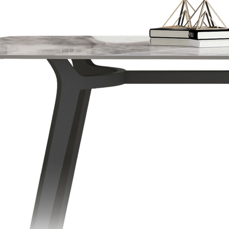 Ensembles de table de salle à manger Graceful Slate., H 29,53 po x L 70,87 po x l 35,43 po