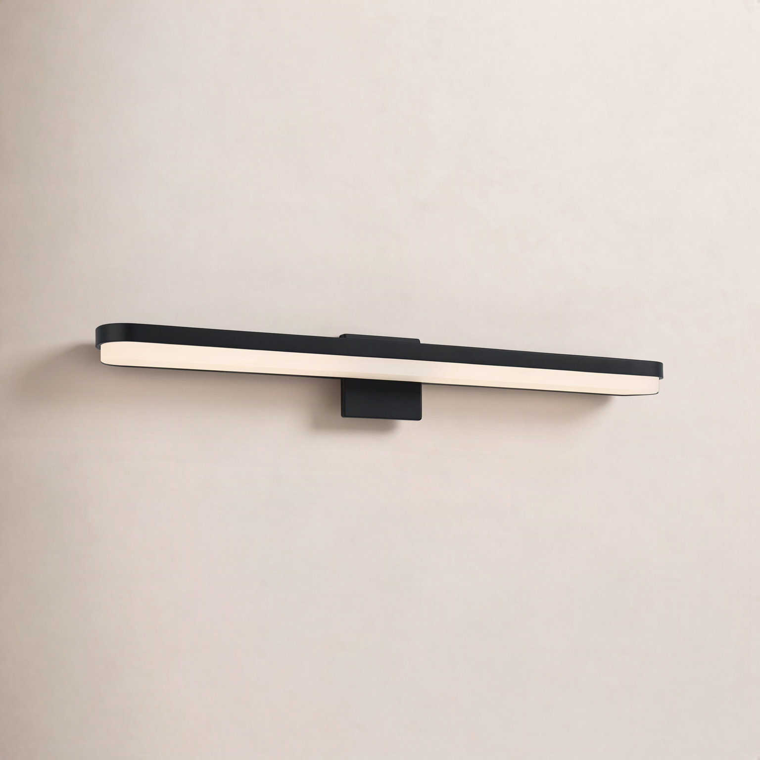 Single Light Vanity Light, 5" H x 36" W x 4" D, Midnight Black