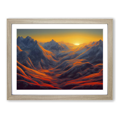 A Mountain Sunrise - Framed Print