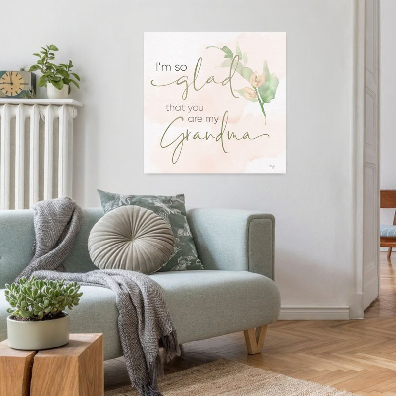 «My Grandma», art floral contemporain, H 32 po x l 32 po