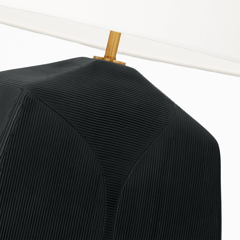 Tallulah Table Lamp, Rough Black