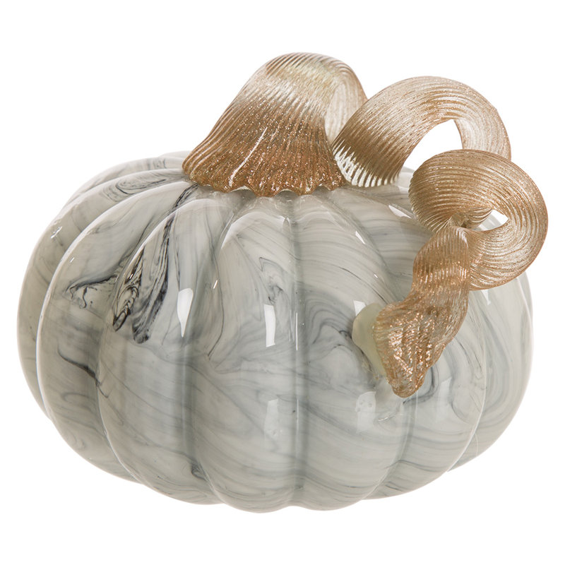 Citrouille en verre en marbre spiral