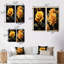 «Yellow Black Rose Elegance» - 2 pièces-266207021-266207022