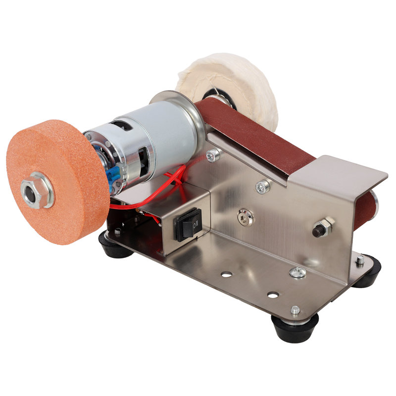 Stainless Steel Mini Belt Sander – 7 Adjustable Speed Electric Knife Sharpener, Multi-function Power Grinder For Wood/metal Diy & Knife Making Supplies