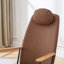 Chaise berçante réglable avec repose-tête, chaise berçante rembourrée en cuir technique avec dossier haut et chaises berçantes modernes-694213706