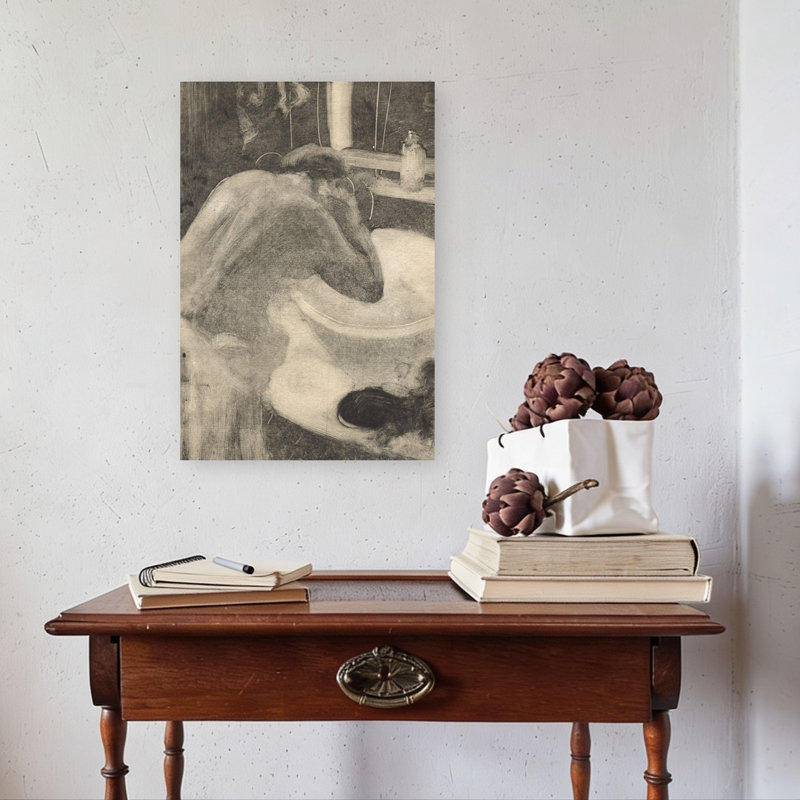 Le lavabo, vers 1880-1885. Estampe d'art mural abstrait contemporain impressionniste., H 24 po x l 16 po