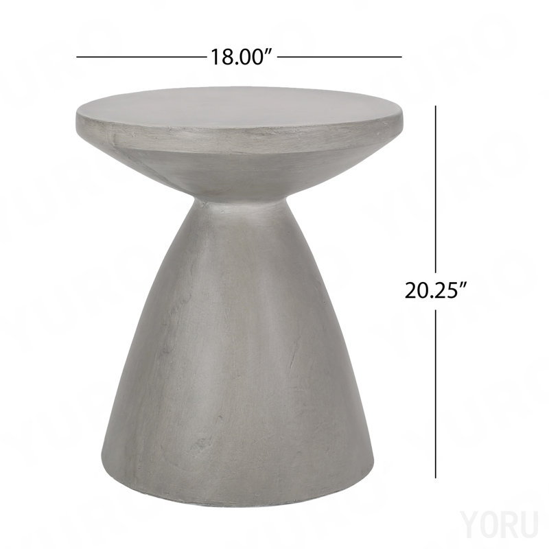 Table d'appoint d'extérieur en béton léger