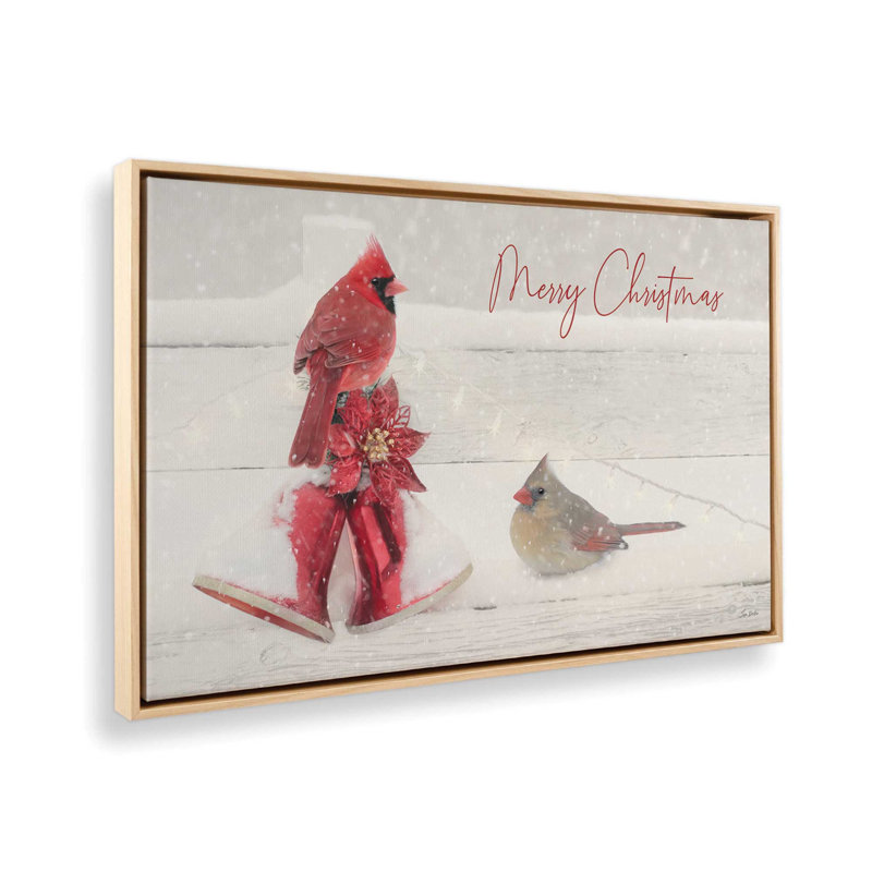 «Holiday Greeters» par Lori Deiter, reproduction d'art, L 12 po x H 8 po, Tanné, Toile avec cadre