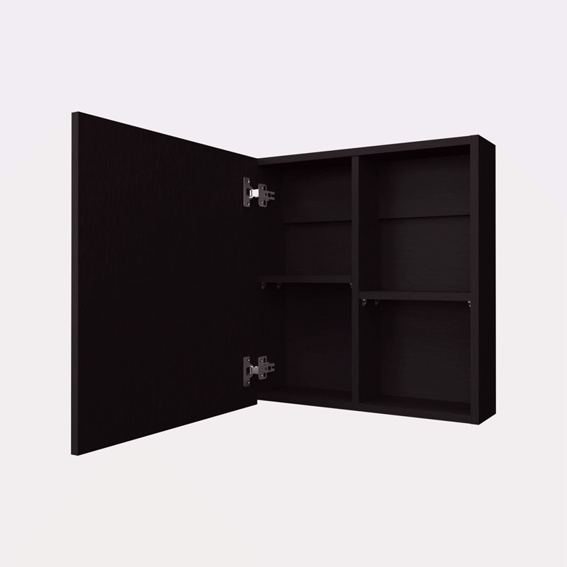 Pharmacie avec miroir inclus et 1 porte, Noir