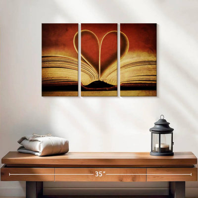 Book Pages in Heart Shape