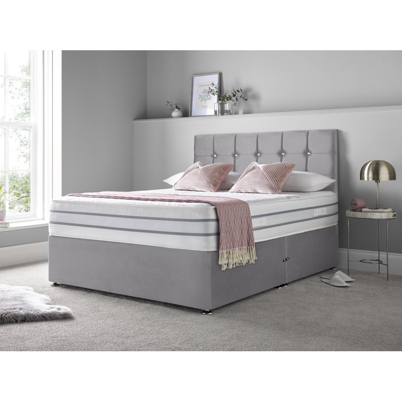 McCutchenville Bed, Double (4'6), Charcoal, Left Side Drawers