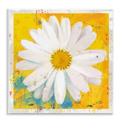 Violet's Daisy on Yellow Wall Plaque, design by Porter Hastings