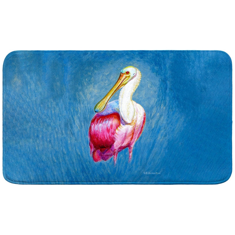 Tapis de bain Spoonbill Portrait, L 30 po x l 18 po