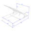 Lit plateforme tapissier avec système de rangement hydraulique-341522582-341522580