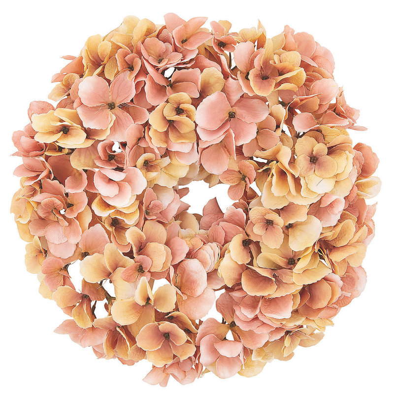 Faux Hydrangea Polyester 13'' Wreath
