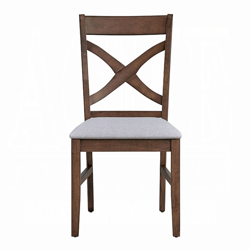 Ensemble de 2 chaises de salle à manger avec coussins de siège rembourrés et à dossier croisé de style contemporain et moderne