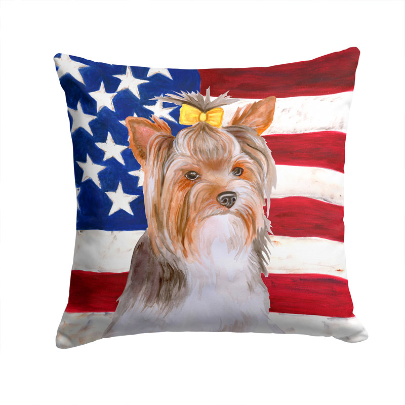 Outdoor Throw Pillow, Yorkshire Terrier 2, 14" x 14"