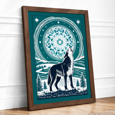 Wolf Under Stars Japandi - Print