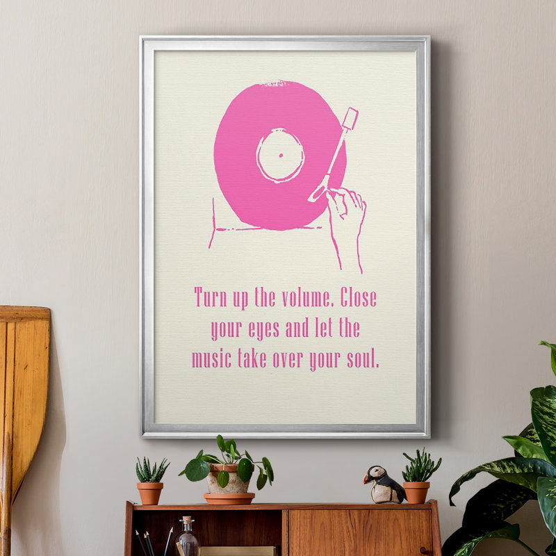 «Sweet Melody III», reproduction encadrée de qualité supérieure, prête à être accrochée, Toile avec cadre argenté