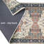 Custom Size Anti Slip Low Profile Medallion Blue Runner Rug-622059125