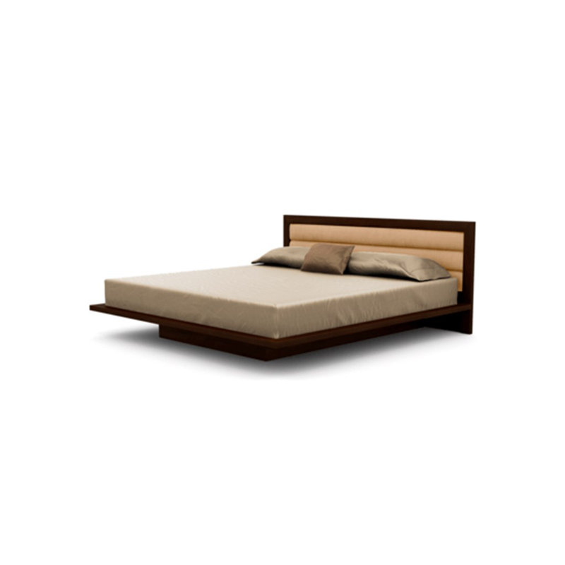 Lit plateforme Moduluxe, Grand, Onyx, Cerisier naturel