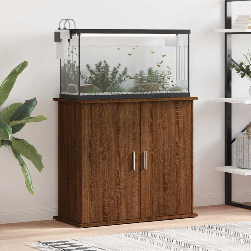 Support pour aquarium vidaXL, Chêne brun, 31,89 po x 14,17 po x 28,74 po