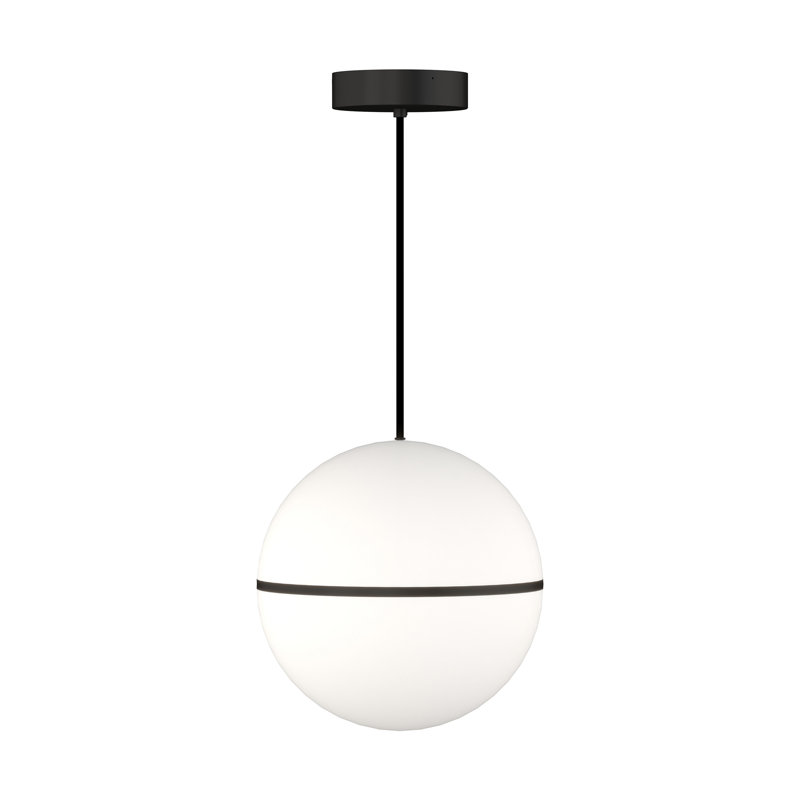 Hanea 1 - Light LED Pendant, Matte Black, !4" H x 14" D x 14" W