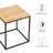 Modway Zora Square Wood And Metal Side Table In Oak