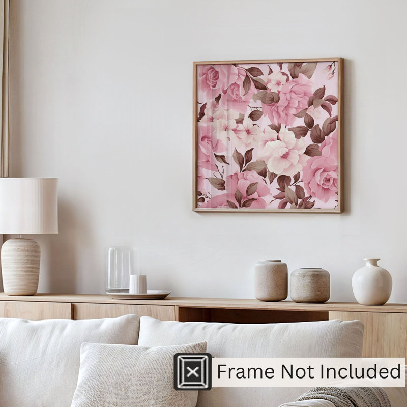 Impression florale sans cadre floral