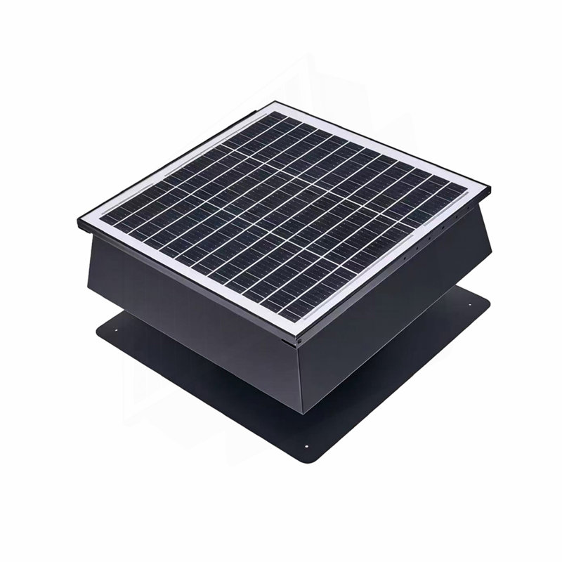 12 Inch Trapezoidal Adjustable Solar Roof Vent Fan,40W Dual Power Attic Exhaust Fan with 3-Speed Remote & 25°C Auto Start,1200 CFM,MPPT Controlle Solar Ventilator for Attic Garage Greenhouse Warehouse