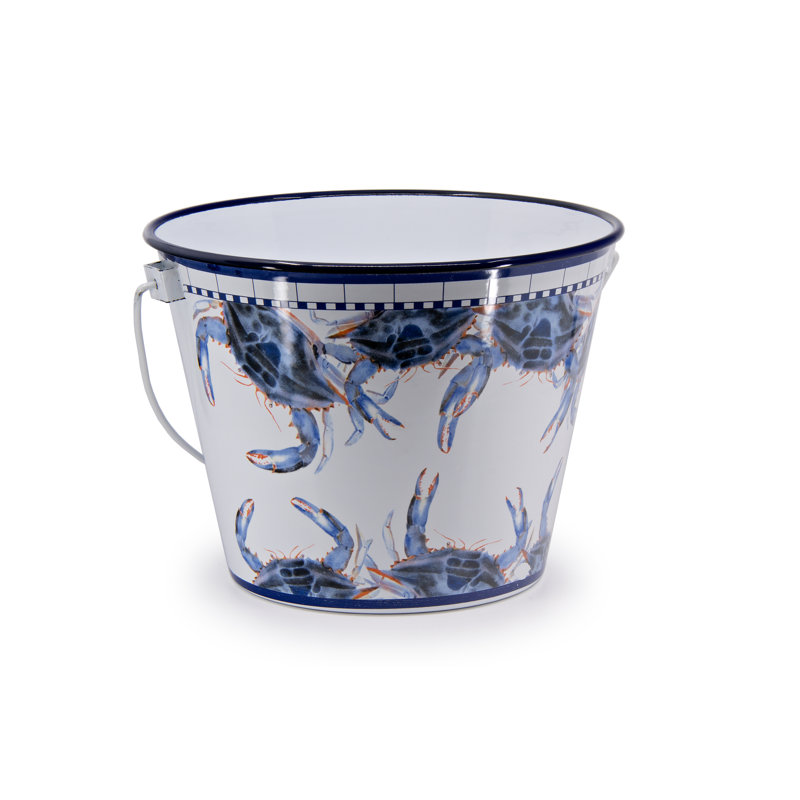Enamelware Metal Bucket