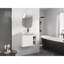Meuble-lavabo blanc brillant avec lavabo en céramique