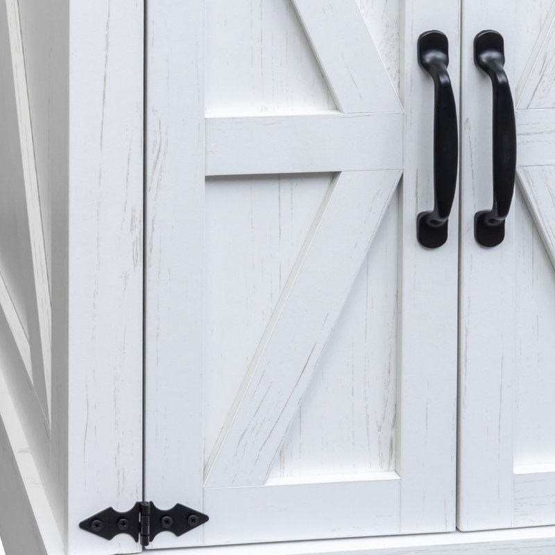 End Table With Storage And Built-in Outlets, White