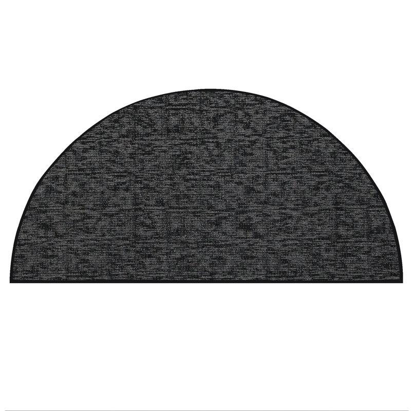 Elemental Accent Rug - Black Distressed Geometrical Print, Square 2'