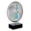 Lampe de table moderne de conception moderne à DEL avec miroir infini noir et argent