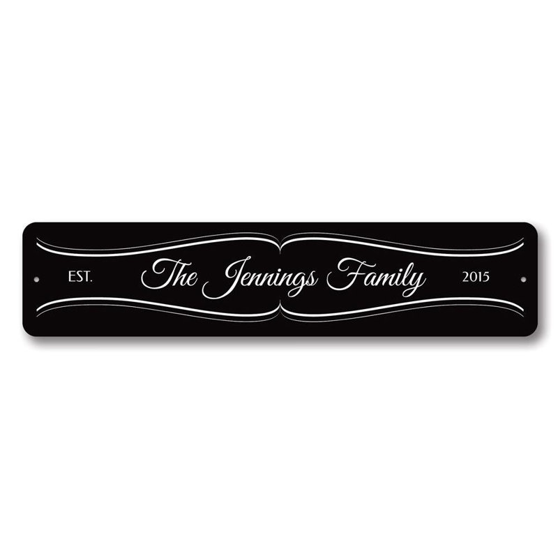 Enseigne de mariage sur mesure en aluminium, H 4 po x l 18 po x P 0,04 po