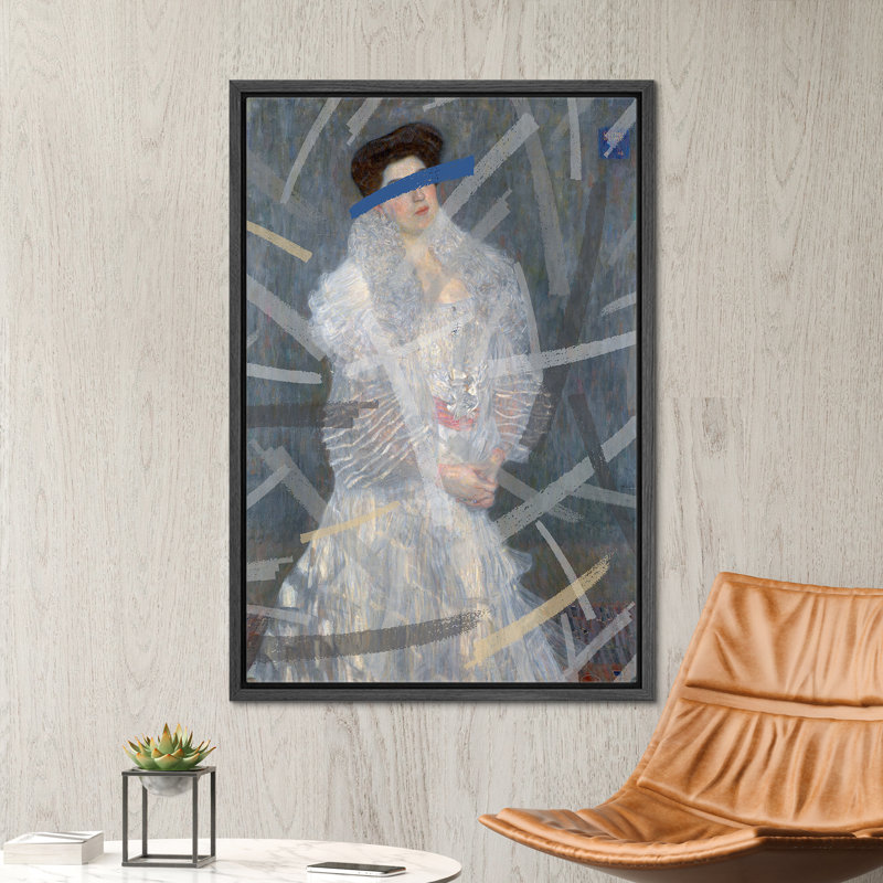 "Portrait de filles victoriennes", H 36 po x l 24 po, Cadre flottant noir