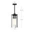 Luminaire suspendu cylindrique à 3 lumières Belmont-66310596