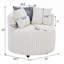Fauteuil d'appoint rembourré avec roulettes-740088604
