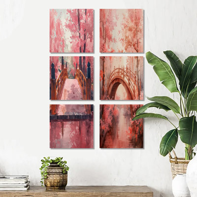 Keisha - Ponts, ensemble de 6 reproductions d'art mural