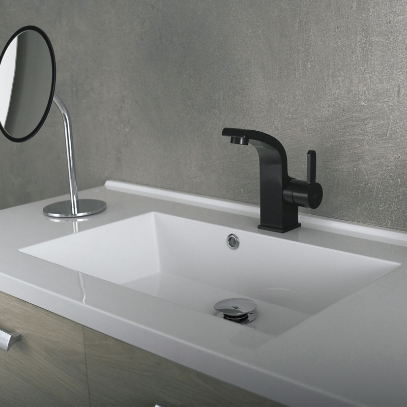 Single-Hole Single-handle Bathroom Faucet, Matte Black