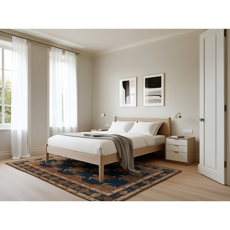 Tapis brun lavable à la machine, Rectangle 5 pi x 7 pi