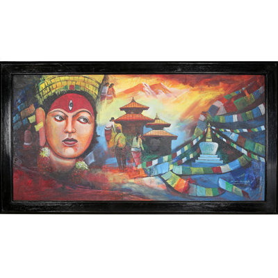 Sacred Religious Nepal | Oil On Canvas | With Frame