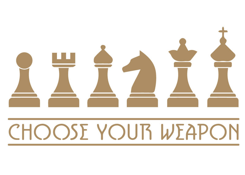 Décalcomanie murale armes chess, H 23 po x l 45 po x P 0,01 po, Brun pâle