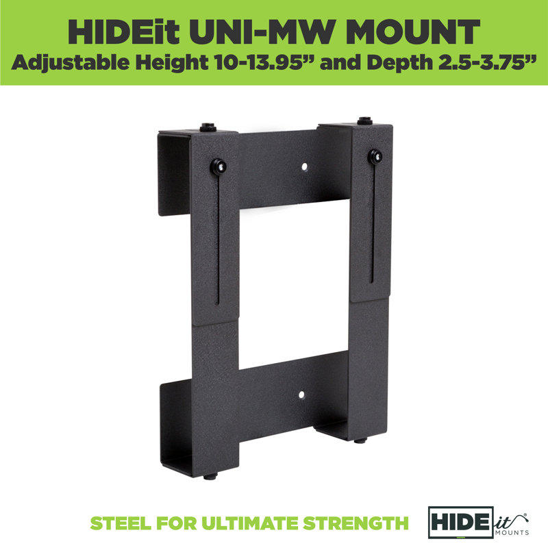 Adjustable Black Steel Medium Wide Device Wall Mount