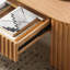 Table basse 51,57 po ovale avec tiroir caché, moderne, décor de salon, ton chêne, table fonctionnelle, option de rangement de tiroir, pour chambre, couleur, compacte et pratique