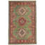 Tapis tribal vert et rouge 5 x 8 Kazak