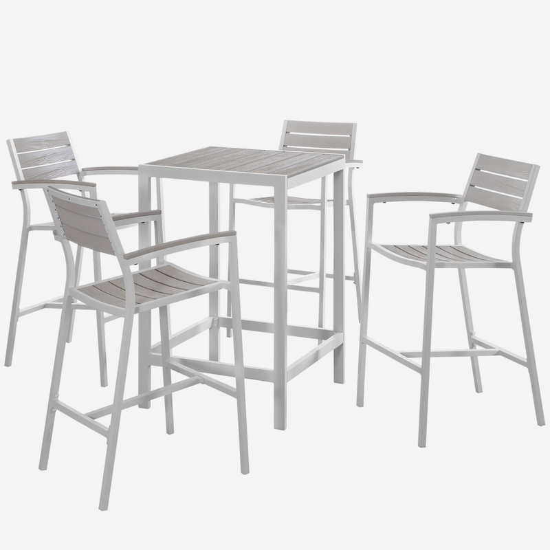  Ensemble bistro 5 pièces Modern, Blanc