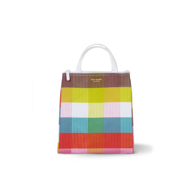 Lunch Bag, Rainbow Plaid 